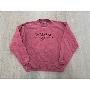 Champs Arkansas Razorbacks Sweatshirt Red Size Large